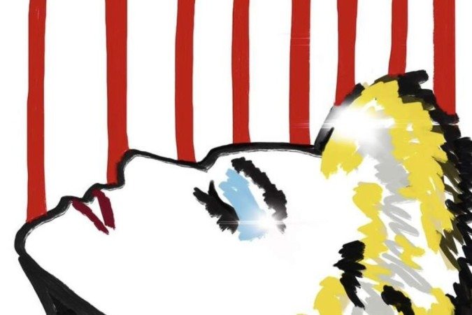 Peça gráfica produzida pela artista plástica Rita Wainer para o show da rainha do pop