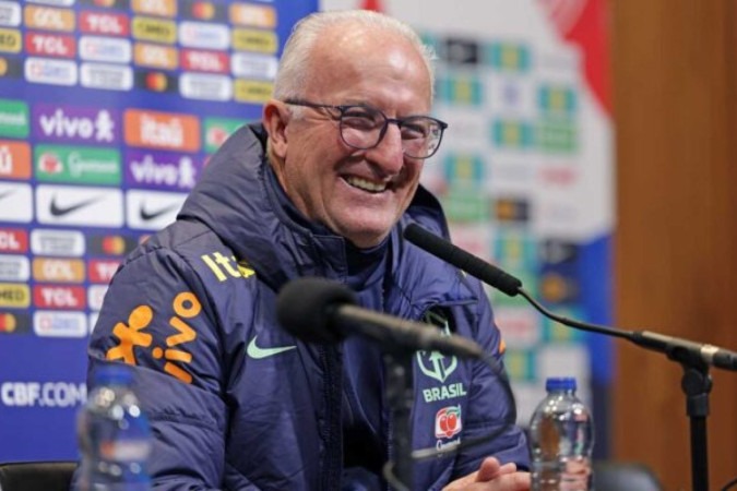   Coletiva Dorival Jr em Wembley nessa sexta-feira 22/03. - Foto: Rafael Ribeiro / CBF
     -  (crédito:  RAFAEL RIBEIRO/CBF



)