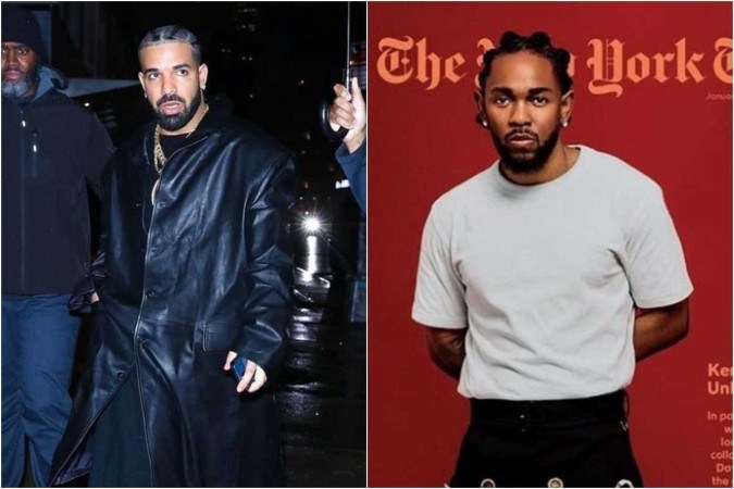 rappers Drake e Kendrick Lamar -  (crédito: Reprodução/Redes sociais)