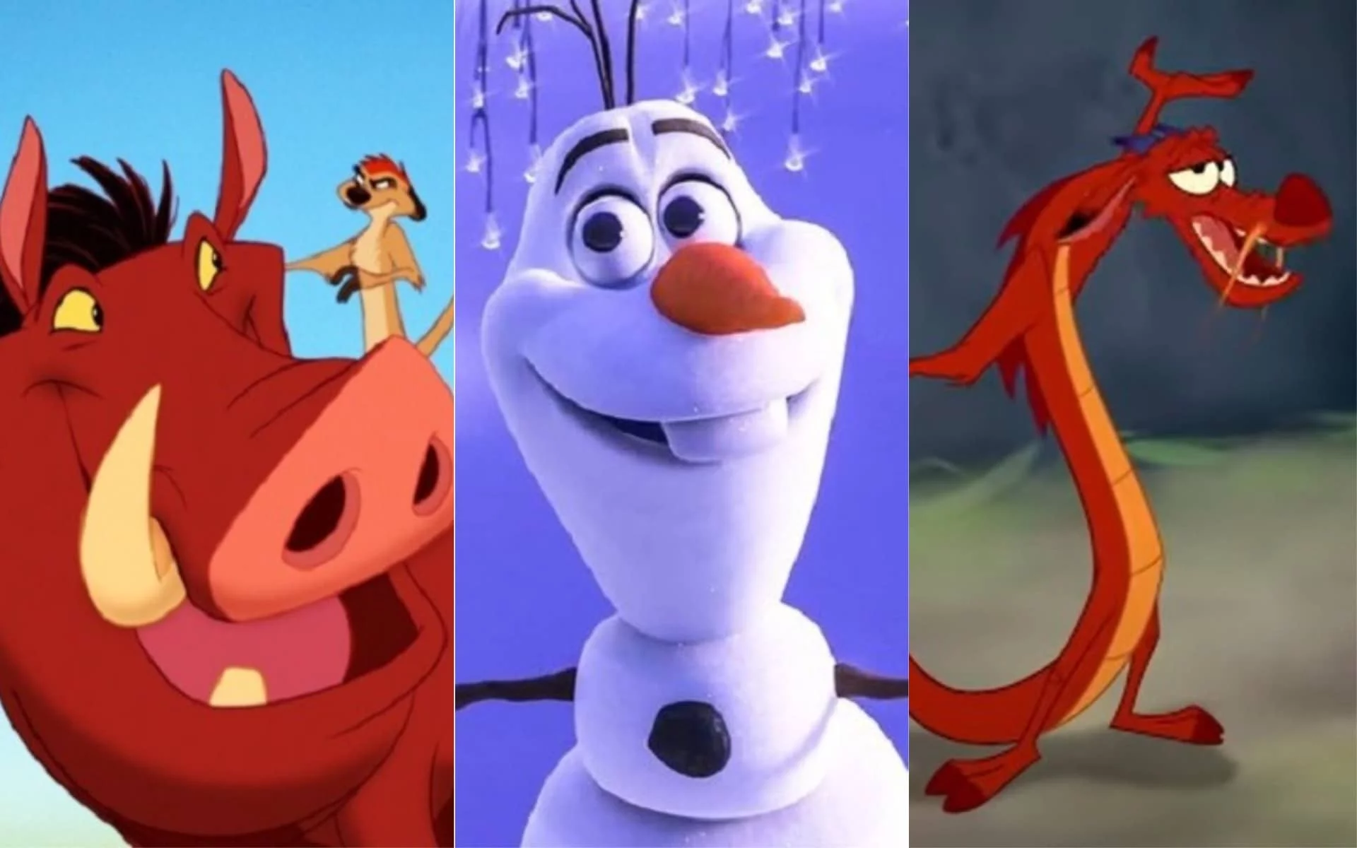 A Disney/Pixar possui muitos filmes de sucesso, graças às músicas emocionantes, histórias muito bem desenvolvidas e personagens extremamente carismáticos. Relembre 20 personagens da Disney/Pixar que não eram os principais em seus filmes, mas que marcaram época e memórias do mesmo jeito! -  (crédito: Montagem Flipar)