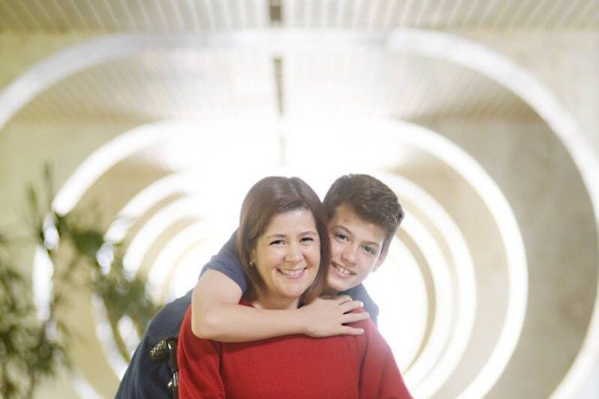 Gabriela Rodrigues e o filho Miguel são muito companheiros 