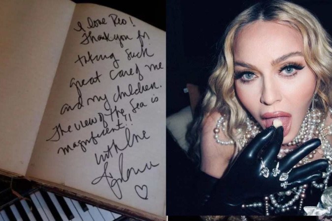 Madonna assina Livro de Ouro -  (crédito: Reprodução/Instagram)