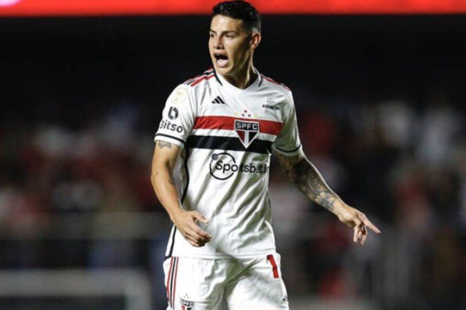 James fica fora do duelo contra o Cobresal -  (crédito: Foto: Rubens Chiri/saopaulofc.net)