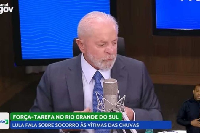 Presidente afirma que os Três Poderes estão empenhados em buscar soluções para socorrer vítimas e reconstruir o RS após cheias no estado  -  (crédito: Reprodução Canal Gov)