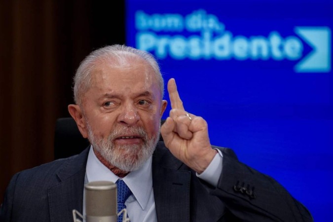 Presidente Lula, durante entrevista no programa Bom Dia, nos estúdios da EBC.  -  (crédito:  Rafa Neddermeyer/Agencia Brasil)
