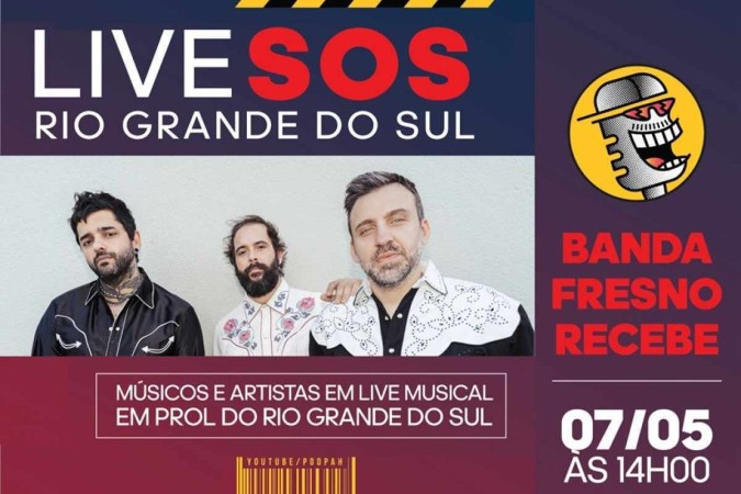 Além da banda gaúcha, outros músicos participarão da live do Podpah -  (crédito: Divulgação)