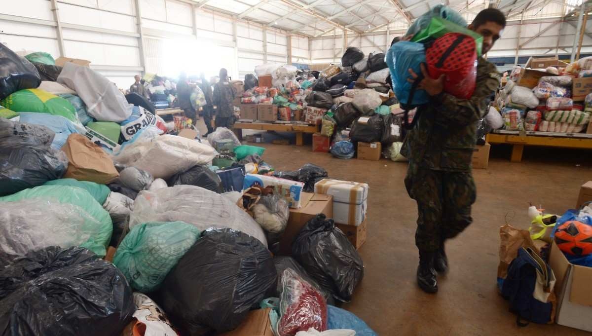 Doações para a população do Rio Grande do Sul na Base Aérea de Brasília