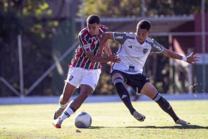 Fluminense e Atlético ficaram no empate, em Xerém, pelo Brasileirão sub-20 -  (crédito: Foto: LEONARDO BRASIL/ FLUMINENSE FC)