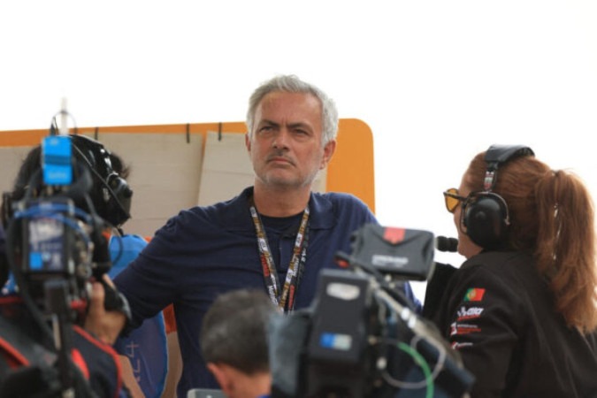 José Mourinho quando ainda era o treinador da Roma -  (crédito: Foto: Isabella Bonotto/AFP via Getty Images)