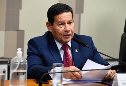 Entre os nomes previstos para a oitiva de hoje está o do senador Hamilton Mourão (Republicanos-RS), vice-presidente de Bolsonaro - (crédito: Roque de Sá/Agência Senado)