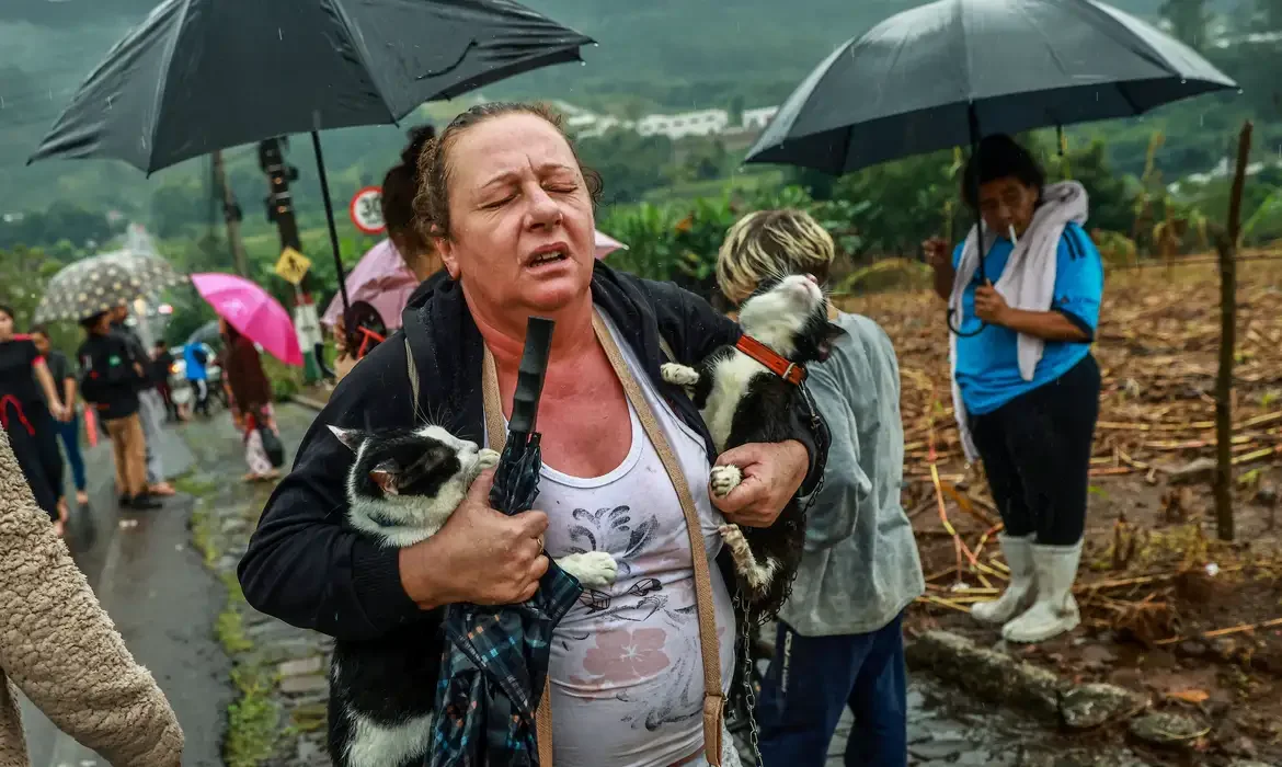 Número de desalojados dobra em 24 horas no Rio Grande do Sul - (crédito: Agência Brasil) Número de desalojados dobra em 24 horas no Rio Grande do Sul - (crédito: Agência Brasil)