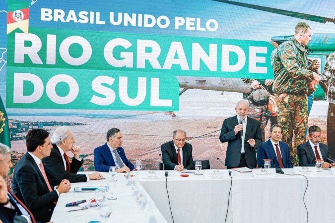 Os detalhes sobre a decisão, além de outras medidas de ajuda, devem ser anunciados pelo presidente Lula, que visita novamente o estado nesta quarta-feira (16/5) -  (crédito: Ricardo Stuckert/PR)