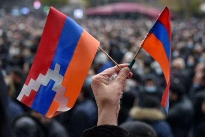 Manifestação Armênia -  (crédito: AFP)