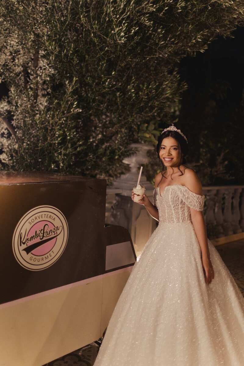 Milkshake no casamento de Jéssica e Tiago