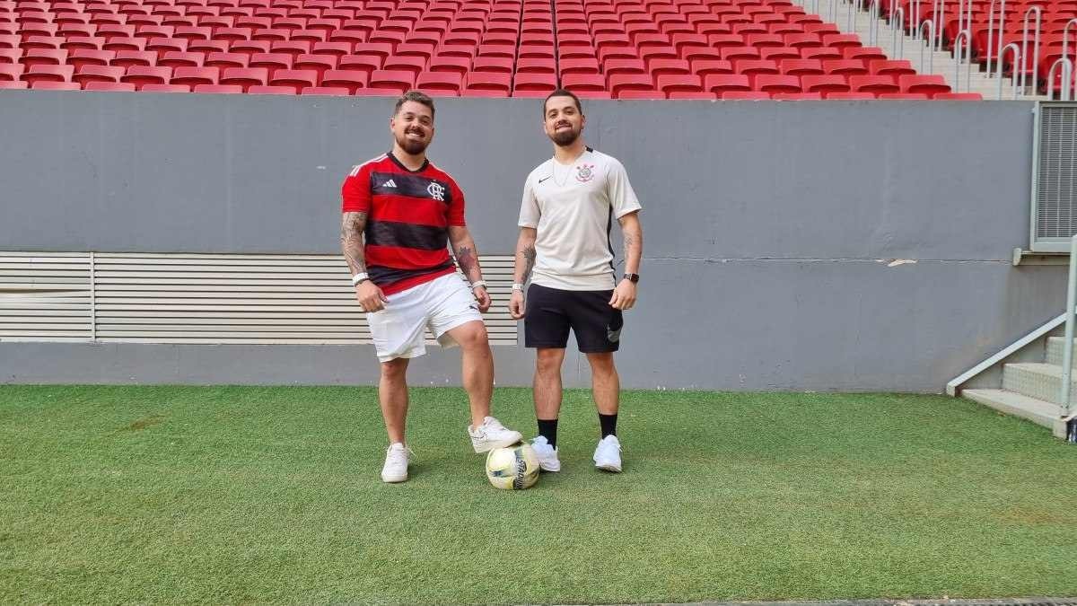 Irmandade em jogo: gêmeos brasilienses opõem a paixão entre Flamengo e Corinthians 