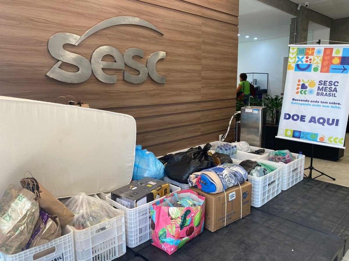 Doações recebidas no Sesc 508 Sul