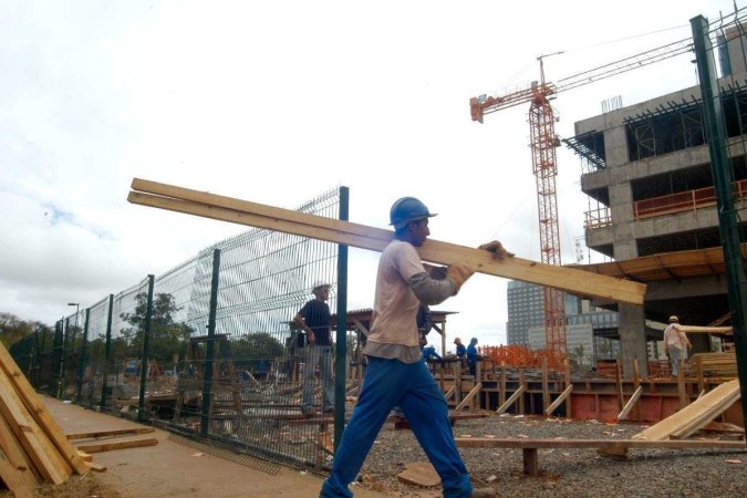 A pesquisa da CNI mostra que o Índice de Confiança do Empresário da indústria da construção teve alta e chegou a 52,9 pontos.  -  (crédito:  Ed Alves/CB/DA.Press)