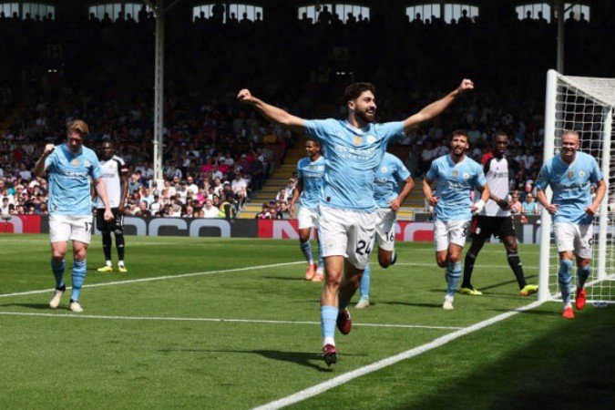 Croata fez dois gols no triunfo do City sobre o Fulham - (crédito: Foto: Adrian Dennis/AFP via Getty Images) Croata fez dois gols no triunfo do City sobre o Fulham - (crédito: Foto: Adrian Dennis/AFP via Getty Images)