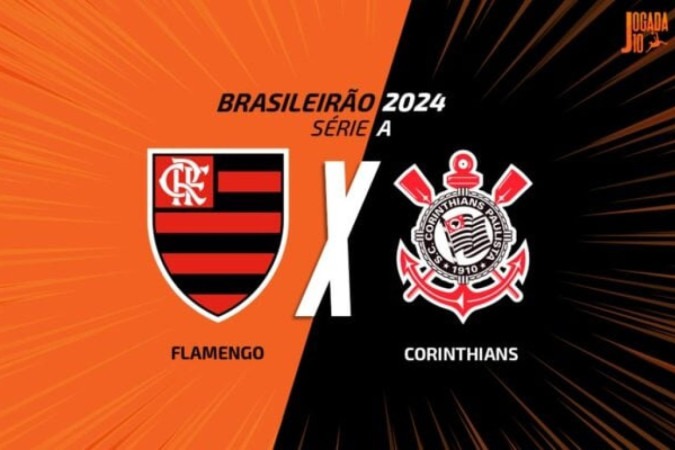 Flamengo x Corinthians -  (crédito: Foto: Arte Jogada10)