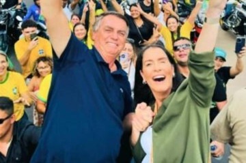 Bolsonaro e Amália Barros  -  (crédito: Instagram/ reprodução )