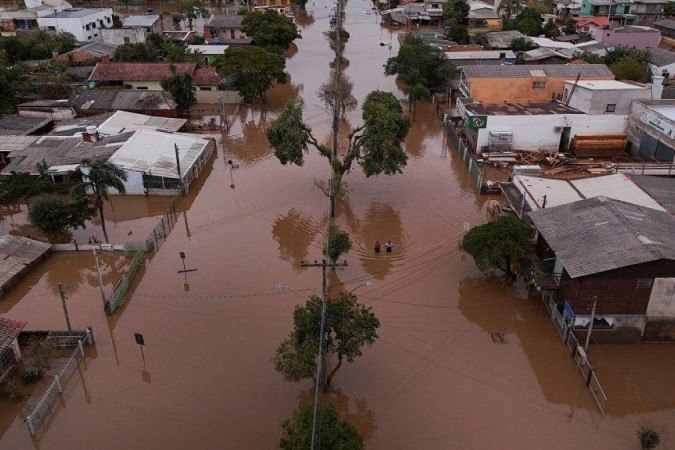 O 'berço do Rio Grande do Sul' que se prepara para avanço das águas que já desvastaram parte do Estado -  (crédito: Reuters)