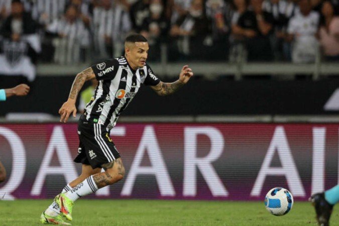 Guilherme Arana em ação pelo Galo - (crédito: Foto: Pedro Souza / Atlético) Guilherme Arana em ação pelo Galo - (crédito: Foto: Pedro Souza / Atlético)