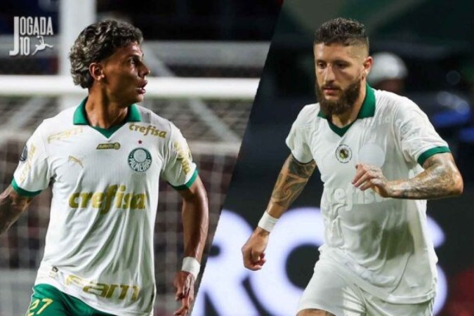 Richard Ríos e Zé Rafael podem refazer dupla de sucesso no Palmeiras -  (crédito:  Marcelo Caitano)