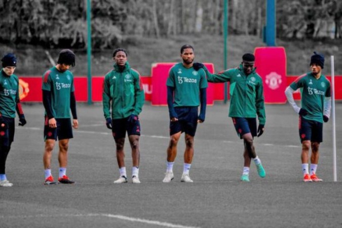  Treino do Manchester United - Divulga....o X @ManUtd
     -  (crédito: Divulgação/@ManUtd)