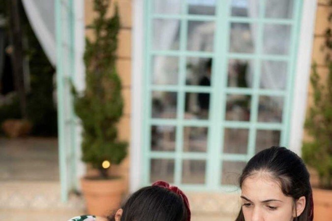 Pinturas de aquarela ao vivo no casamento de Paula e Alexandre