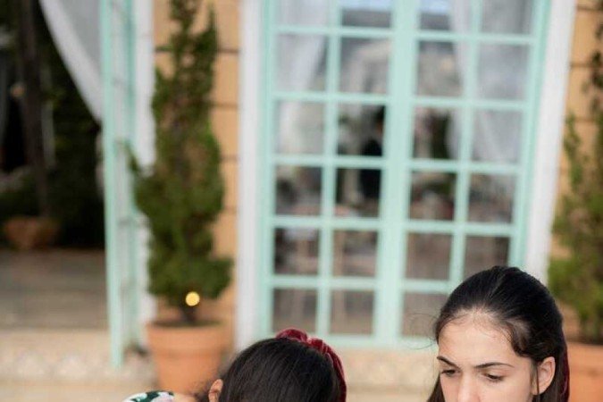 Pinturas de aquarela ao vivo no casamento de Paula e Alexandre