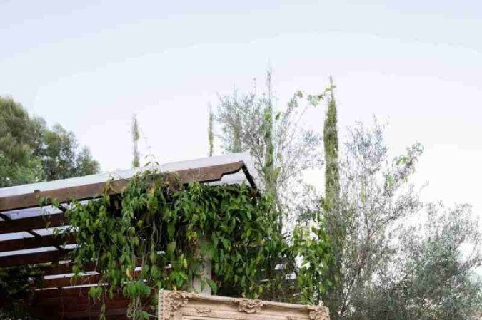 Painel instagramável na festa de Paula e Alexandre