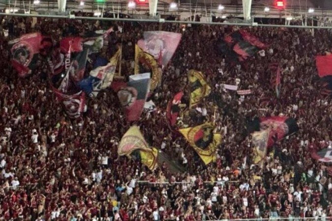 Torcida do Flamengo no Maracanã -  (crédito: Foto: Lucas Bayer / Jogada10)
