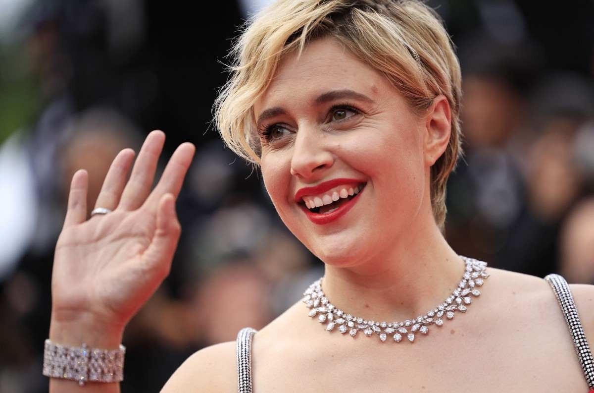  diretora norte-americana e presidente do Júri do 77º Festival de Cinema de Cannes Greta Gerwig chega para a exibição do filme 