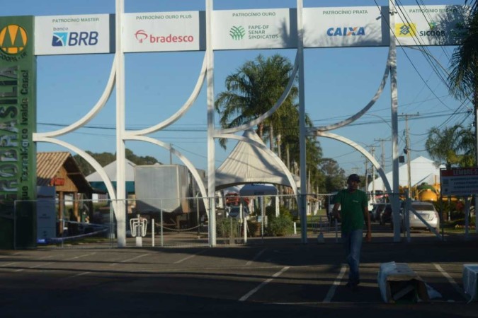 Preparativos para AgroBrasília 2024. 15ª edição da maior feira de agronegócio do Planalto Central.
 -  (crédito:  Ed Alves/CB/D.A Press)