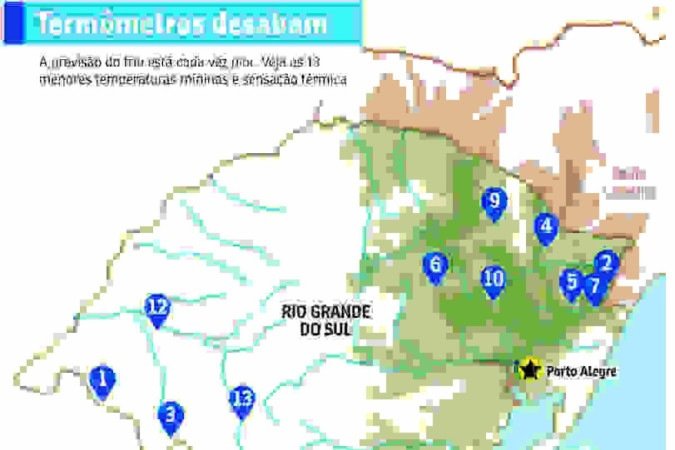 mapa frio rio grande do sul