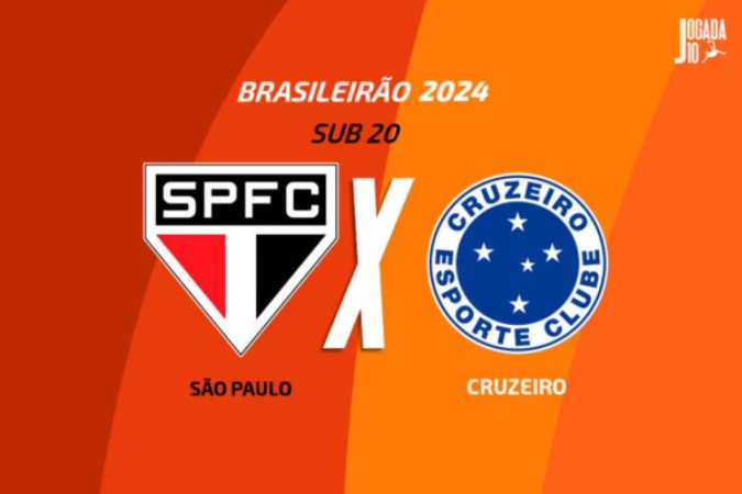 São Paulo e Cruzeiro duelam pelo Brasileirão Sub-20 -  (crédito: Foto: Arte/Jogada 10)