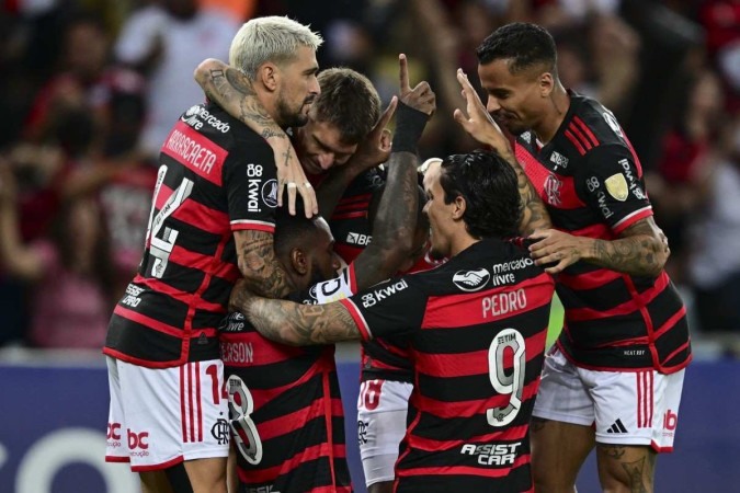 Com a vitória sobre o Bolívar, o Flamengo soma 7 pontos na Libertadores, com duas vitórias, um empate e duas derrotas -  (crédito: Pablo PORCIUNCULA / AFP)