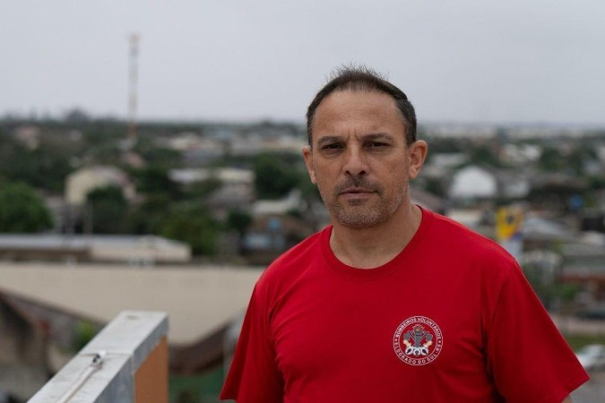 Quartel de bombeiros também ficou alagado em Eldorado do Sul  -  (crédito: Fernando Otto/BBC)