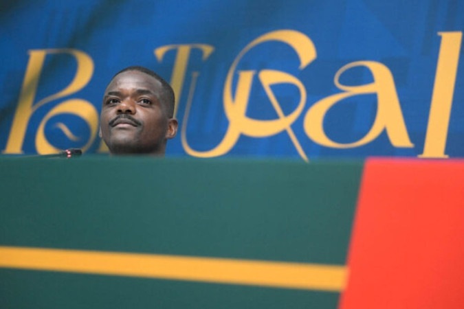  Portugal's midfielder #14 William Carvalho attends a press conference at the Qatar National Convention Center (QNCC) in Doha on December 4, 2022, during the Qatar 2022 World Cup football tournament. (Photo by PATRICIA DE MELO MOREIRA / AFP) (Photo by PATRICIA DE MELO MOREIRA/AFP via Getty Images)
     -  (crédito:  AFP via Getty Images)