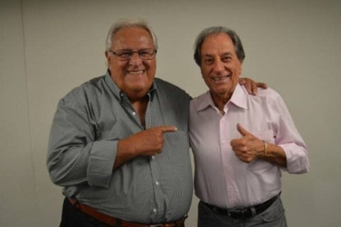 Garotinho e Apolinho formaram uma dupla de sucesso no rádio esportivo do Brasil - Foto: Reprodução de vídeo -  (crédito: - Foto: Reprodução de vídeo)