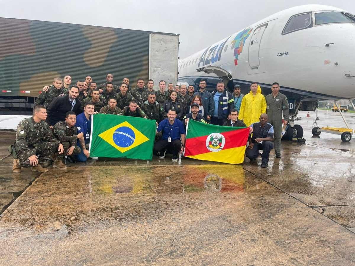 Equipe de voluntários chegou ao RS nesta semana para auxiliar no acolhimento de vítimas das enchentes