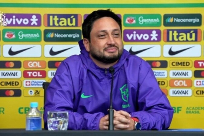 Arthur Elias celebrou Brasil como sede da Copa em 2027 - (crédito: Foto: Reprodução/CBF TV) Arthur Elias celebrou Brasil como sede da Copa em 2027 - (crédito: Foto: Reprodução/CBF TV)