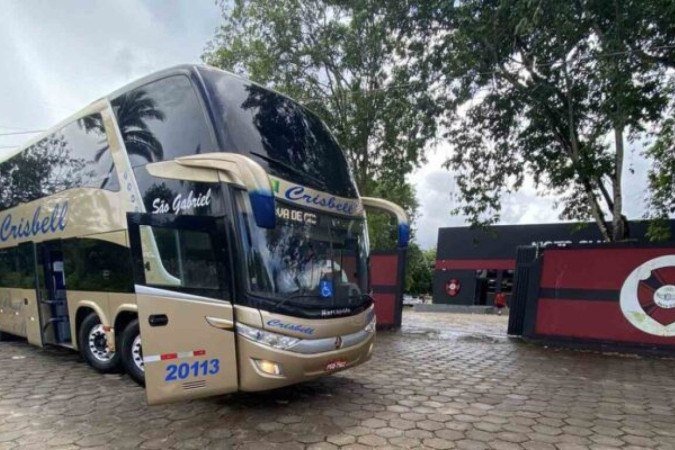Ônibus da delegação do Moto Club - (crédito: Foto: Pedro Pereira/Moto Club) Ônibus da delegação do Moto Club - (crédito: Foto: Pedro Pereira/Moto Club)