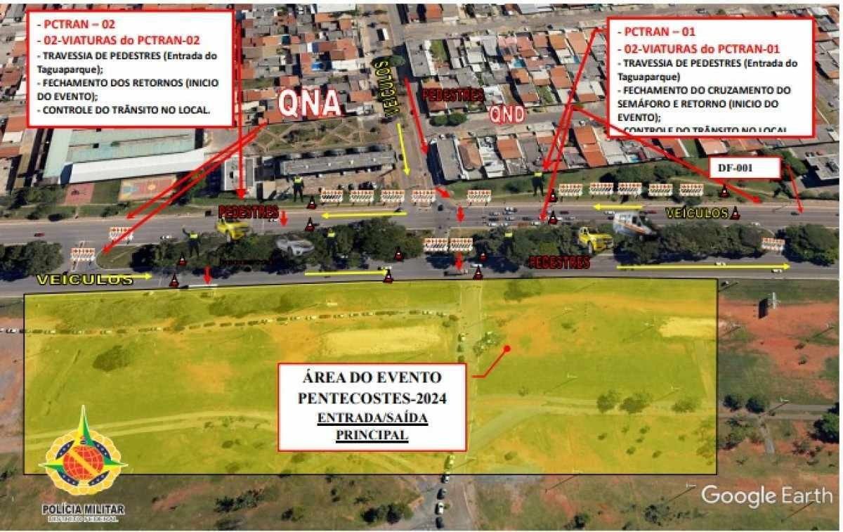 Alteração do trânsito durante o Pentecostes 2024 