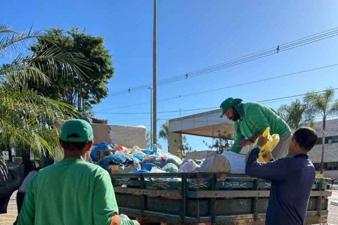 Entregas arrecadadas pelos moradores do Ville de Montagne