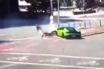 Motorista de Lamborghini corre atrás de ladrão após ter relógio roubado -  (crédito: Reprodução/redes sociais)