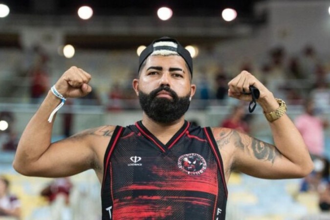 Gabigordo foi ameaçado após as fotos de Gabriel Barbosa com a camisa do Corinthians  -  (crédito: Foto: Carlos Alberto Vieira/Jogada10)