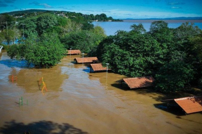 Doações vindas da China para vítimas da enchente no Rio Grande do Sul -  (crédito:  Lin Chunyin/China News Service/VCG via Getty Images)