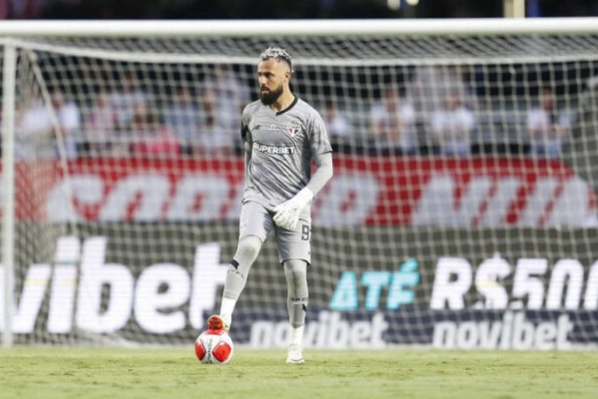 Jandrei é o reserva imediato de Rafael e teve oportunidade na meta tricolor durante o Paulistão -  (crédito: Foto: Paulo Pinto/saopaulofc.net)