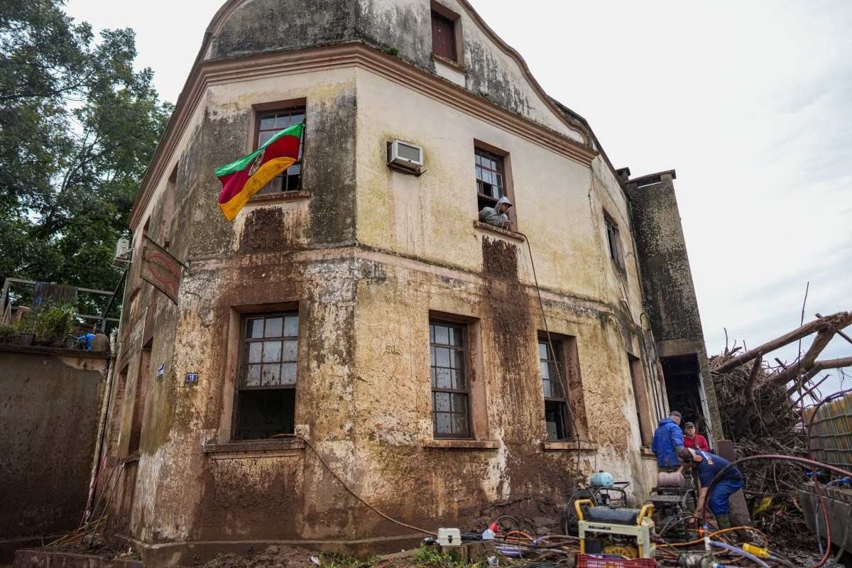 Casa do Peixe em 18 de maio de 2024 após cheia do rio Taquari